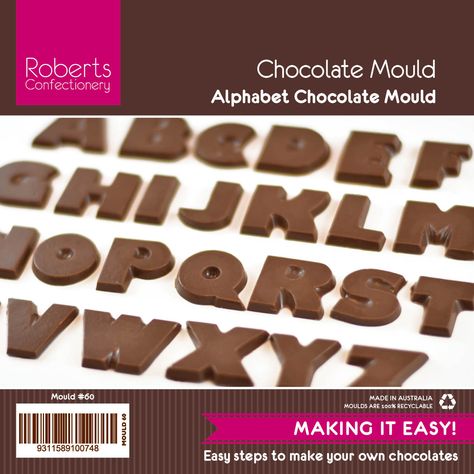 Chocolate Mould - Alphabet (with recipe card)
