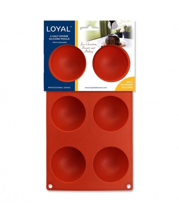 Silicone Baking Chocolate Mould - 70 mm Hemisphere - Loyal