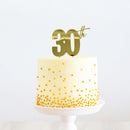 Cake Toppers - 30th - Gold Plated Metal