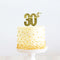 Cake Toppers - 30th - Gold Plated Metal