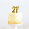 Cake Toppers - 21st - Gold Plated Metal