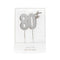 Cake Toppers - 80th - Silver Plated Metal