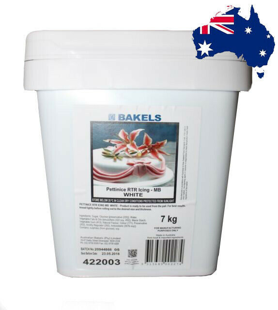 Bakels Pettinice RTR Fondant 7kg Tub - White