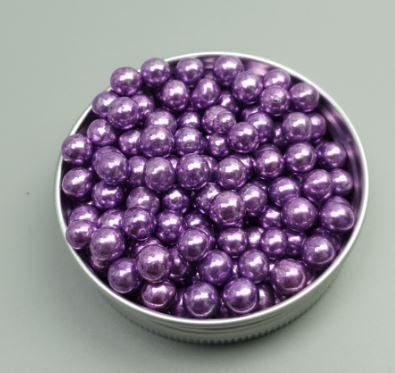 6MM METALLIC VIOLET EDIBLE CACHOUS PEARLS - 100G