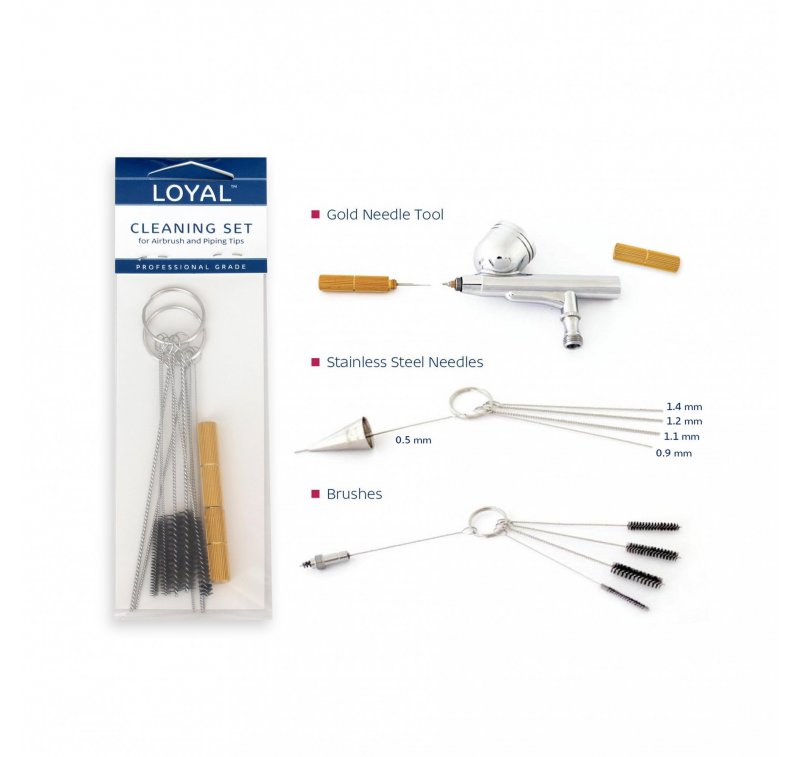 Piping Tip & Airbrush Gun Cleaning Brush Set