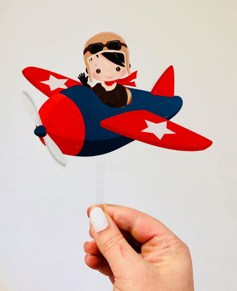 Air Plane - Printed Acrylic Cake Topper