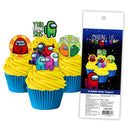Among Us Edible Wafer Cupcake Topper 16 Pack