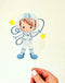 Astronaut - Printed Acrylic Cake Topper