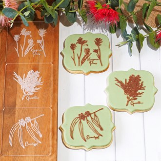 Embosser - Australian Flora 3pc Set - Raise It Up Cookie Debossers