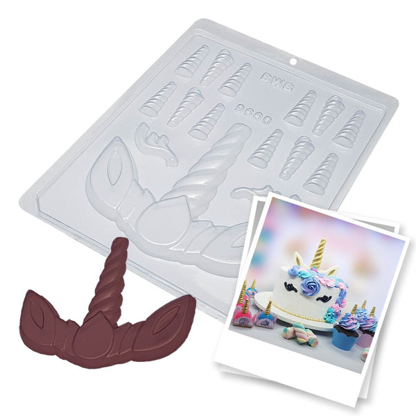 Chocolate Mould - Unicorn Horn Set - BWB 1 piece mould