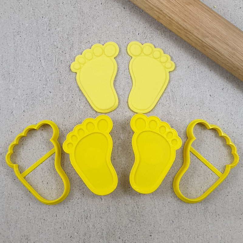 Embosser and Cutter Set - Baby Feet (Plain) Debosser & Cutters - CCC