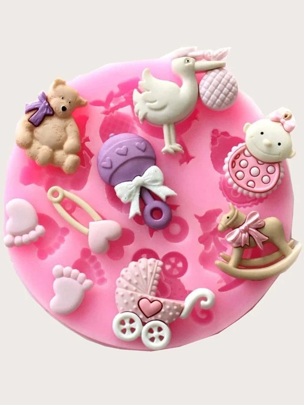 Silicone Mould - Baby Shower Elements