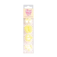Sugar Decorations - Baby Yellow Cupcake Toppers 13pcs