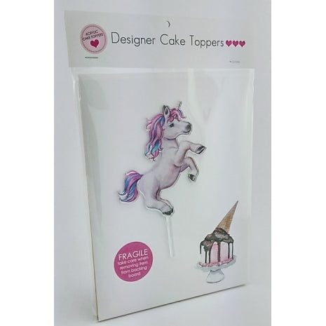 Baby Unicorn - Printed Acrylic Cake Topper
