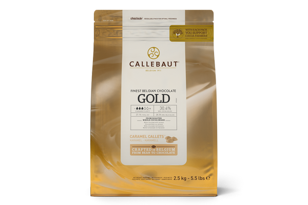 Callebaut Gold Couverture Chocolate Callets (Caramel Melts) 30.4% - 2.5kg