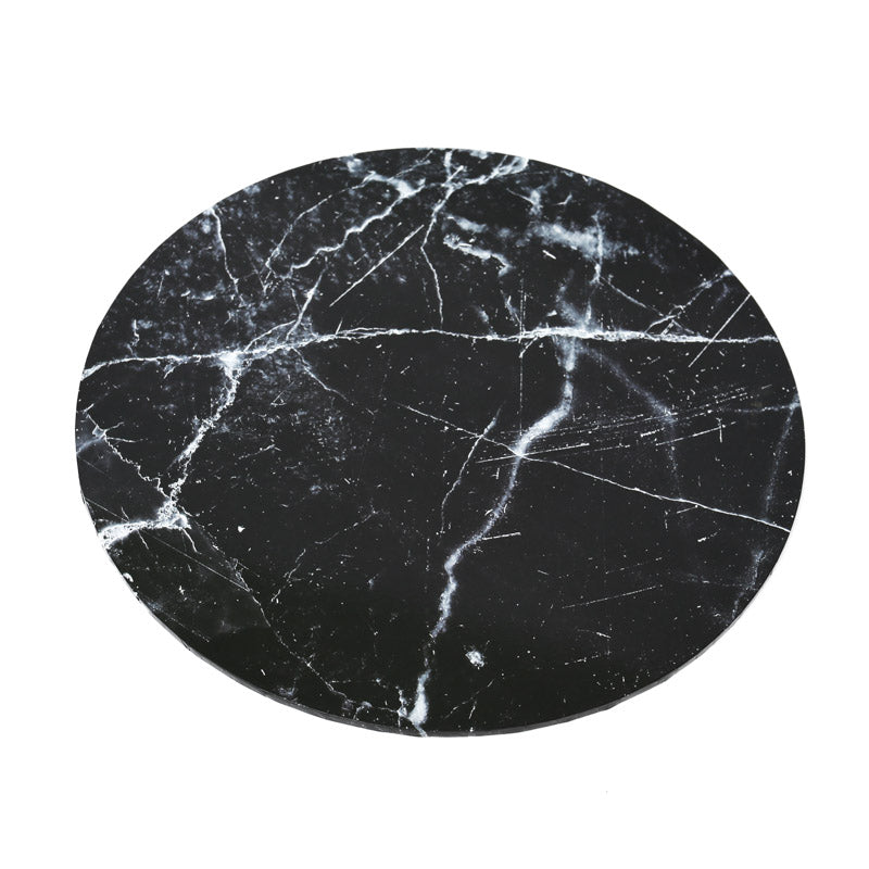 Black Marble Look - Round MDF Cake Boards