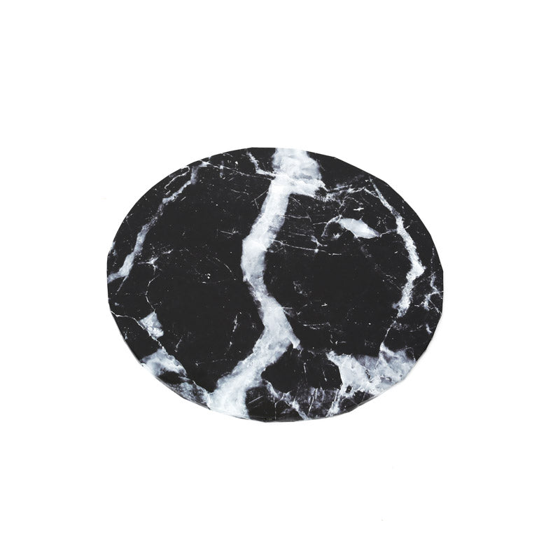Black Marble Look - Round MDF Cake Boards