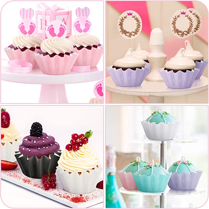 Cupcake Cases - Bloom Cupcake Cups - Silver (24pk)