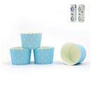 Cupcake Cups - Blue Dot Self Standing Baking Cups 25pk