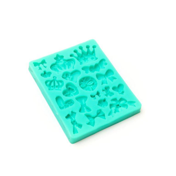 Silicone Mould - Bows Hearts & Crowns