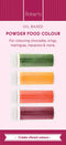 Oil Based Powder Food Colour - Set A Colour 4PK