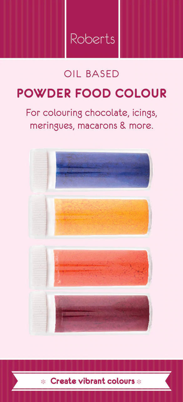 Oil Based Powder Food Colour - Set B Colour 4PK