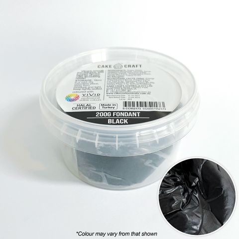 Cake Craft RTR Fondant 200g - Black