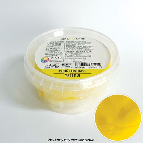 Cake Craft RTR Fondant 200g - Yellow