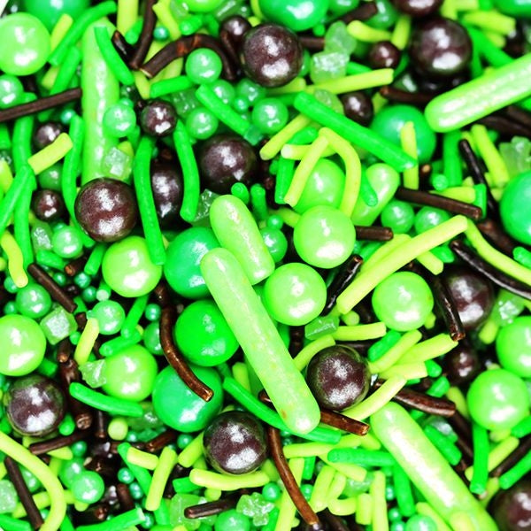 Sprinkle Mix: Camo Greens Mixed Sprinkles 100g