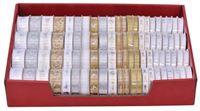 Ribbon - Formal Gold / Silver/ White Assorted Christmas Ribbons - 2 metres