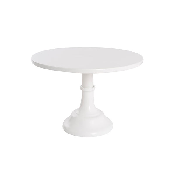 Cake Stand - 12 inch White Gloss Classic - Metal Cake Pedestal