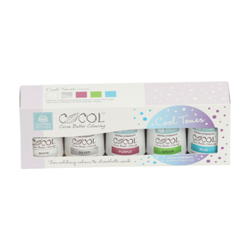 Cocoa Butter:  Cocol Cocoa Butter Colours - Cool Tones 5pk (BB Clearance)
