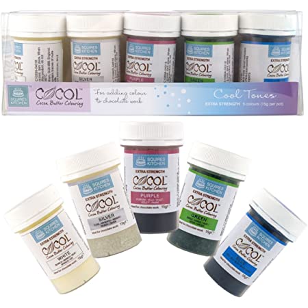 Cocoa Butter:  Cocol Cocoa Butter Colours - Cool Tones 5pk (BB Clearance)