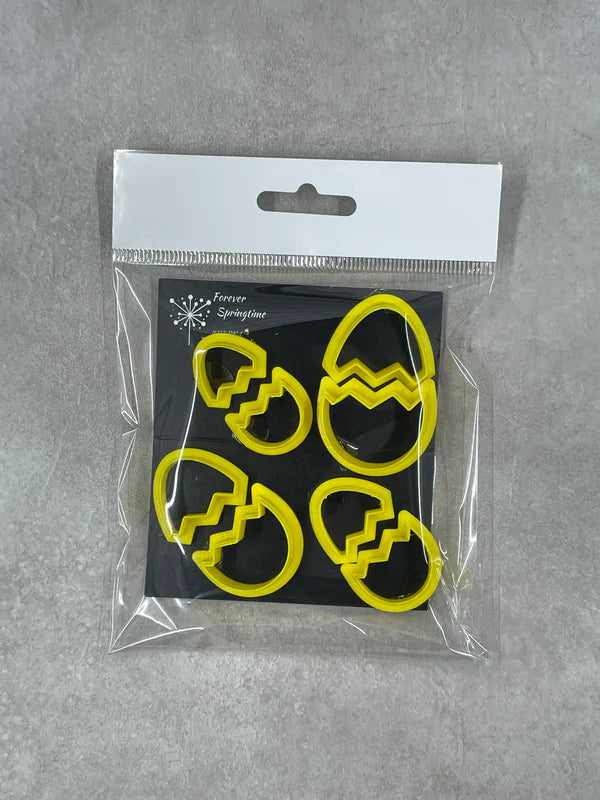 Cookie Cutters - Four Cracked Easter Eggs (Set of 8)