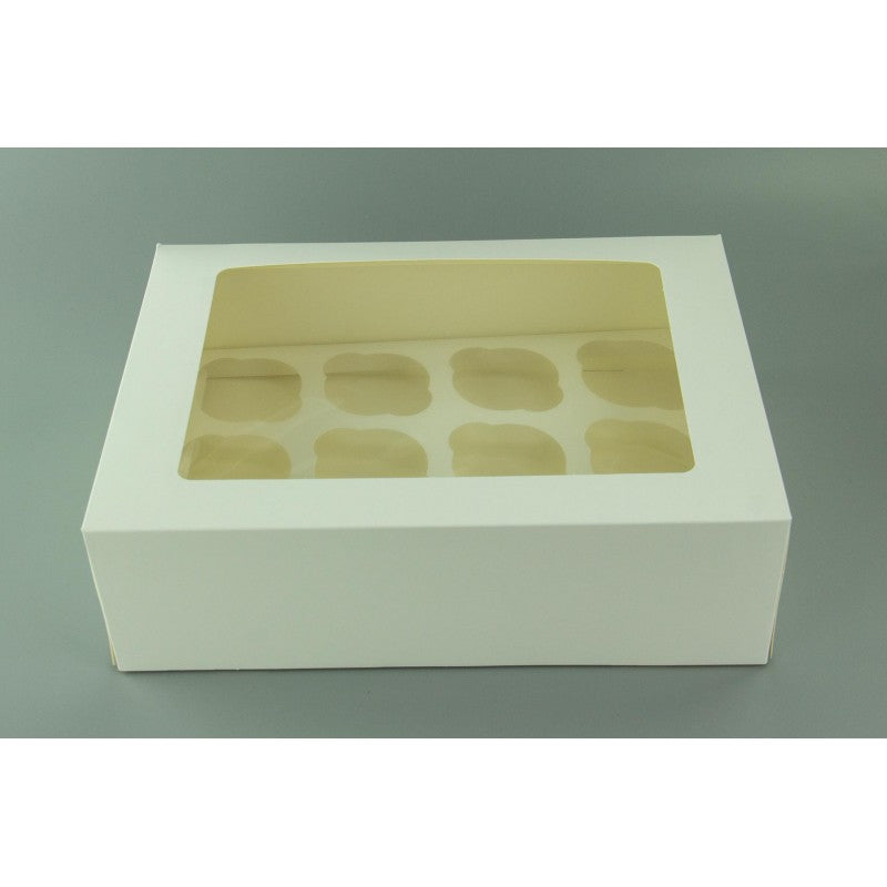 Cupcake Box - 12 Hold - White