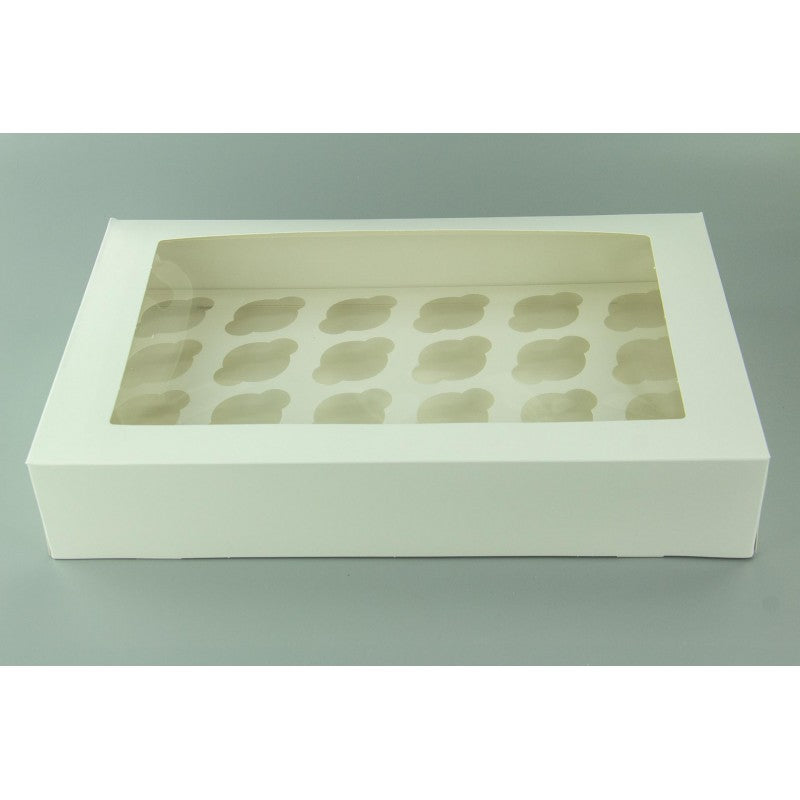 Cupcake Box Mini - 24 Hold - White