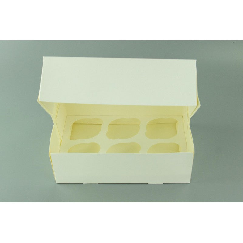 Cupcake Box - 6 Hold - White