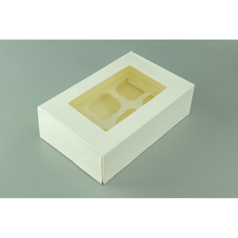 Cupcake Box - 6 Hold - White