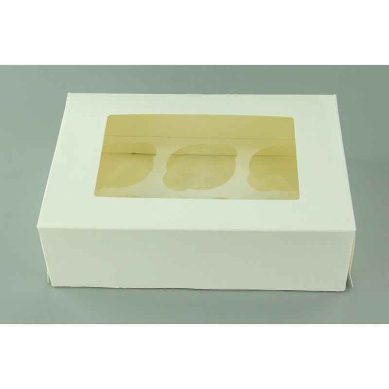 Cupcake Box - 6 Hold - White