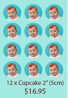 Edible Image - Custom Cupcake Toppers (Std or Mini)