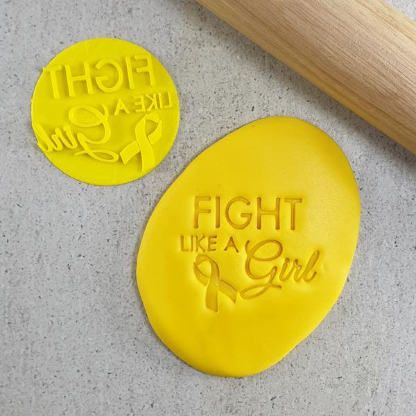 Embosser - Fight Like A Girl (Awareness Ribbon) - 60mm