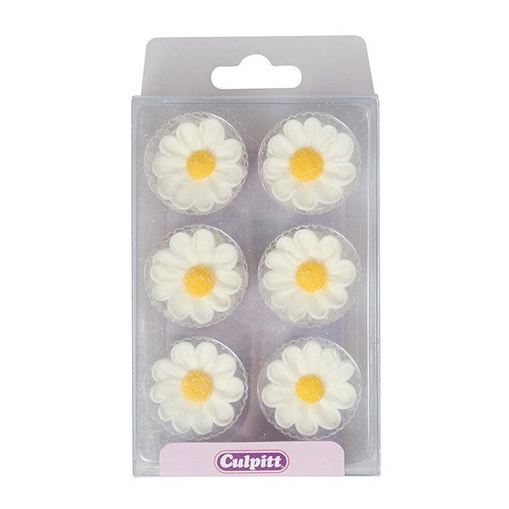 Sugar Flowers (28mm) - Daisies 12pk - Culpitt