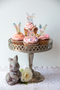 Cupcake Toppers - Easter Bunnies Wafer Paper Cupcake Toppers - 16 pieces