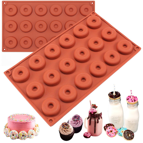 3D 18-Cavity Silicone Mini Donut Mold