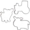 Cookie Cutter Set - Farmyard (Cow, Pig, Tractor)