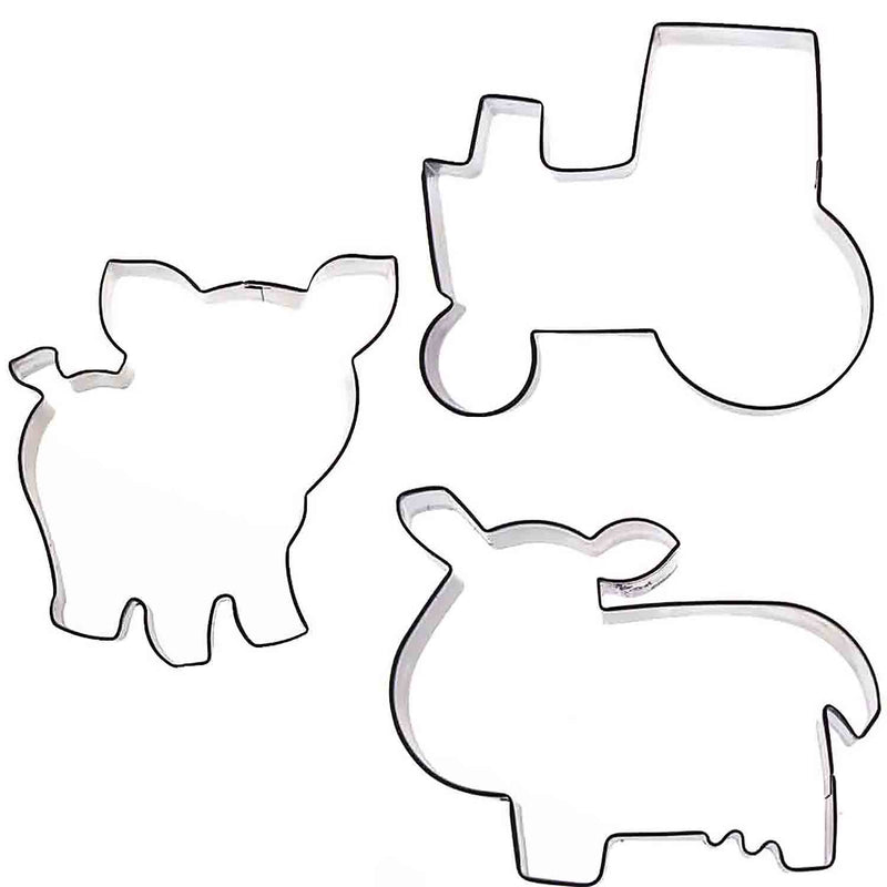 Cookie Cutter Set - Farmyard (Cow, Pig, Tractor)