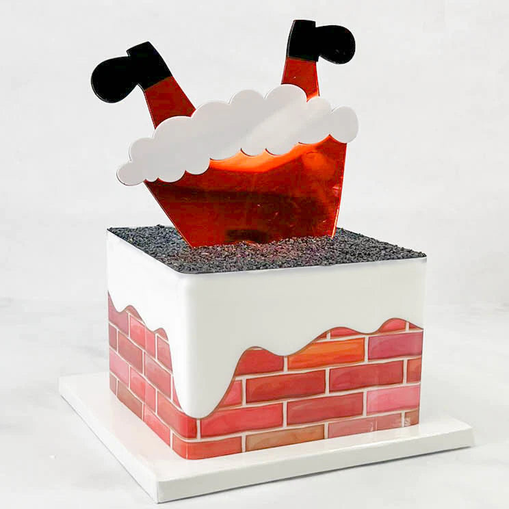 Cake Decorating Kit - Fat Santa in Chimney (5 inch x 25 inch)