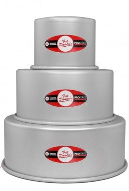 Cake Pan Set of 4, Round 3 Inches Even (6 to 12 Inches) by Fat Daddio's  Round