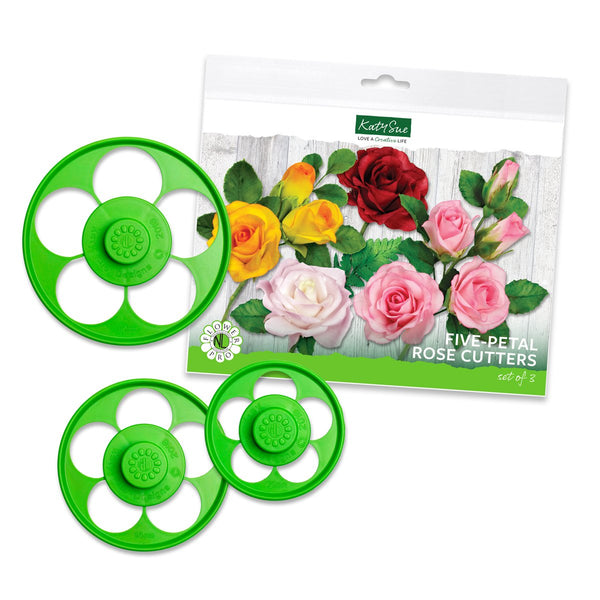 Cutters - Five Petal Rose Cutters - Set of 3 - Flower Pro