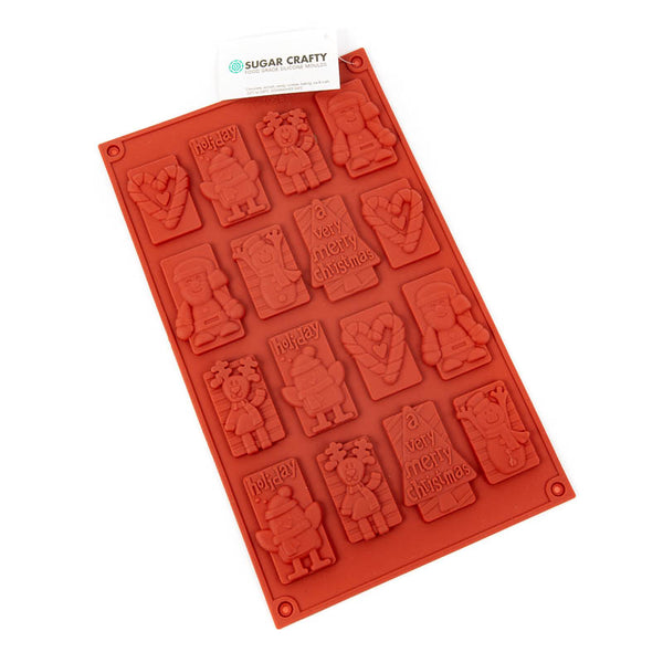 Silicone Chocolate Mould - Fun Christmas (16 cavities) - Sugar Crafty